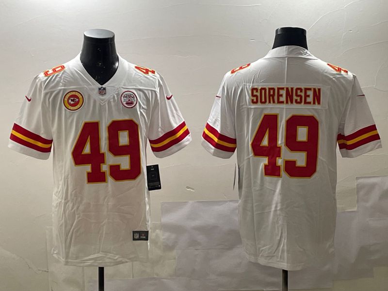 Men Kansas City Chiefs 49 Sorensen White Second generations 2025 Nike Limited NFL Jersey style 6